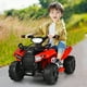 thumbnail image 2 of Costway Cuatrimoto eléctrica de 6 V para niños, juguete para montar en coche, con luz LED y MP3, color rojo, 2 of 4