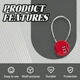 thumbnail image 4 of MELIVO Bike Lock,5.31" Motorcycle Lock,Cable Bicycle Lock Bike Lock For Kids,Red, 4 of 7