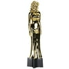 Party Central Pack of 6 Gold and Black Hollywood Movie Awards Night Female Statuette Party Decors 9"