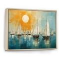 thumbnail image 2 of Designart "Boat modern Coastline I" Boat Floater Framed Canvas Print, 2 of 7