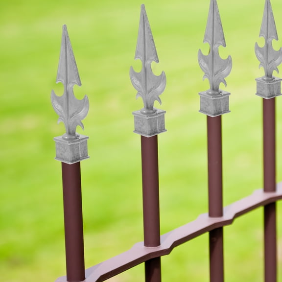 NIAIZEK Fence Post Finials Cast Aluminum, Dark Grey, Elegant Outdoor Decor, Easy to Install