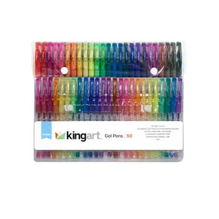 Kingart, Soft Grip Glitter Gel Pens, XL 2.5mm Ink Cartridge, Set of 30  Unique Colors