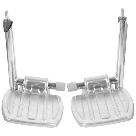 UPKOCH Wheelchair Foot Rest Pads Metal Silver 1 Pair 8.5x7.5x5.3in