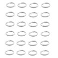 thumbnail image 5 of Dependable Industries Inc. Essentials 2 Pack 24 Piece Plastic Basic Locking Oval Hook Easy Gliding Shower Curtain Rings (White), 5 of 5