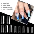 thumbnail image 4 of False Nails Tips krofaue, 500 unidades, transparente, media cubierta, estilo francés, 4 of 9