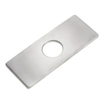 6 Inch Sink Hole Cover, Stainless Steel Deck Plate Escutcheon for Bathroom or Kitchen Faucet (Brushed Silver)