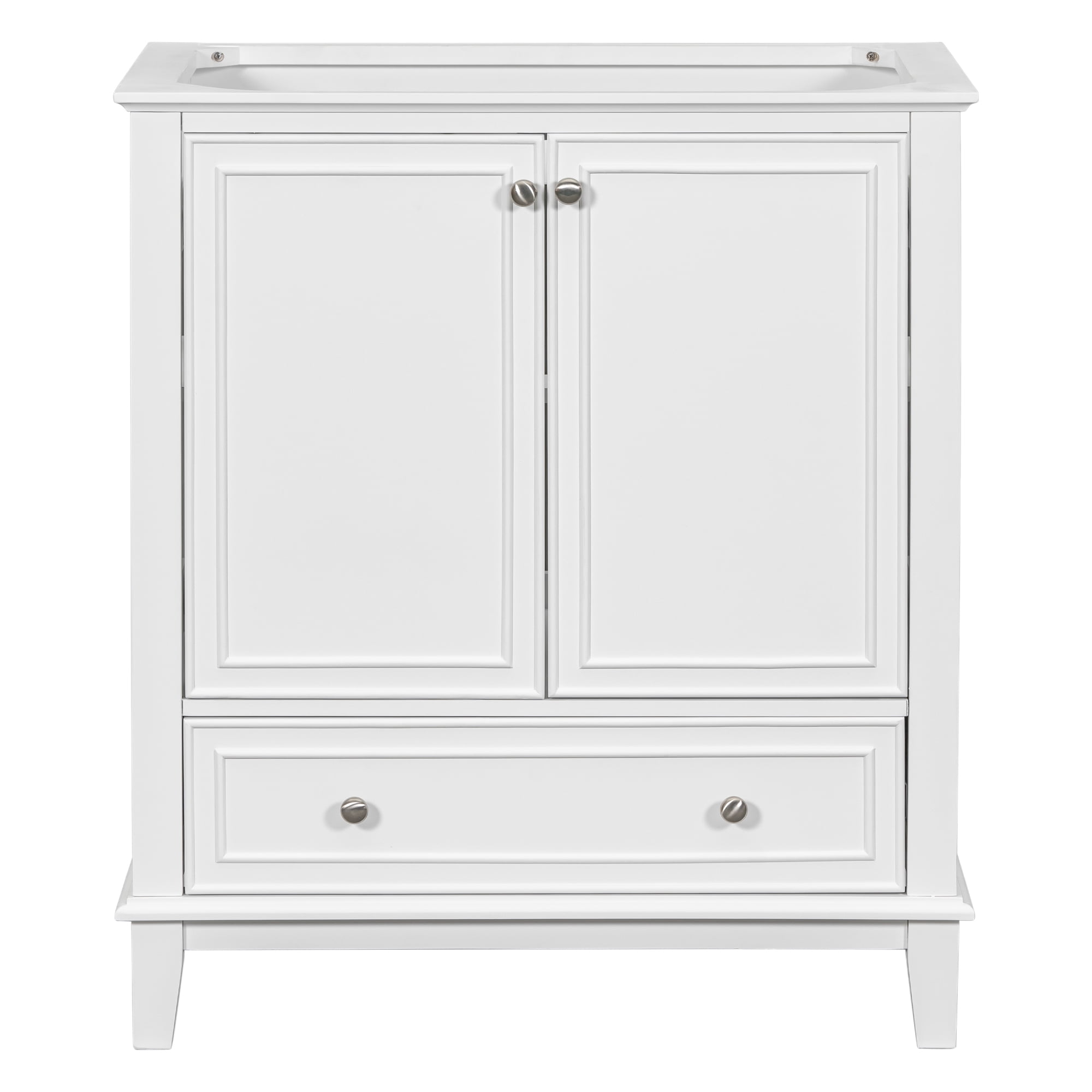 Furvclv 30" Bathroom Vanity, Bathroom Storage Cabinet Without Sink, Multi-functional Bathroom Vanity With Doors Drawers Adjustable Shelf, Solid Frame MDF Board Cabinet