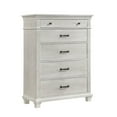 thumbnail image 3 of New Classic Furniture Silver Sands Wood 5-Drawer Chest in Gray, 3 of 7