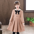 thumbnail image 3 of Primavera otoño estilo niños vestido algodón Color puro moda pequeña fragancia estilo niñas 8 años más, 3 of 4