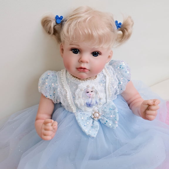 20 inch Reborn Baby Dolls Lifelike Cute Soft Body Poseable Real Life Newborn Real Baby Dolls with Doll Accessories and Gift Box for 3  Years Old Kids