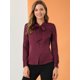 thumbnail image 2 of Blusa De Satén De Manga De Encaje Semitransparente Frontal Con Botones Y Cuello De Lazo Elegante Para Mujer Borgoña S, 2 of 6