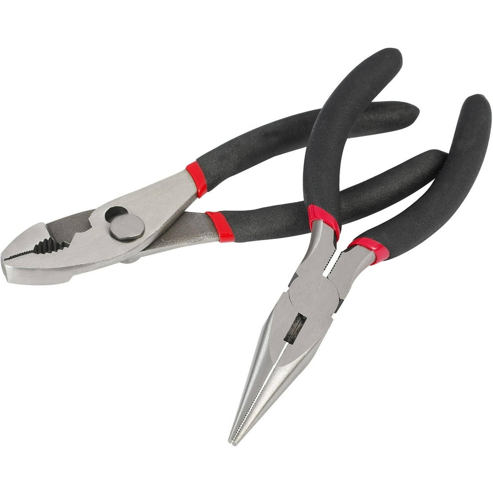 Hyper Tough 2Piece 6Inch Pliers Set with SlipJoint and Long Nose