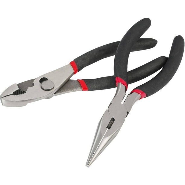 Hyper Tough 2Piece 6Inch Pliers Set with Combination and Long Nose