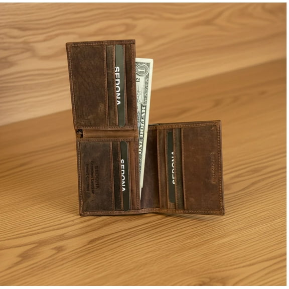 SEDONA™ by SEDONA™ RFID Blocking Unisex L-Shaped Wallet, Brown, 1