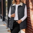 thumbnail image 5 of Byworldtasic Women's Plus Size Puffer Vest Sleeveless Zip Up Outerwear Quilted Puffy Winter Vest Jacket with Pockets, 5 of 9