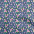 thumbnail image 1 of oneOone Cotton Silk Teal Blue Fabric Kids Floral Fabric For Sewing Printed Craft Fabric By The Yard 42 Inch Wide, 1 of 4