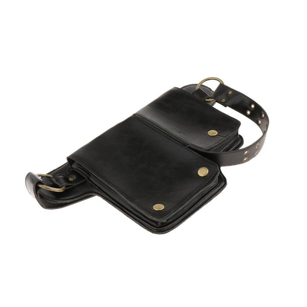 Riñonera medieval, riñonera, riñonera portátil, estilo riñonera Negro