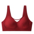 thumbnail image 2 of Tqyyweavej Push Up Bras for Women Ribbed No Underwire Seamless Bras Full Coverage Lightly Lined T-Shirt Bras Size M to 2XL, 2 of 5