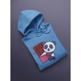 thumbnail image 3 of Cute Panda Holding Chocolate Hoodie Women -Image by Shutterstock, Female Medium, 3 of 4