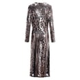 thumbnail image 5 of XIAONU Women's Sequin Long Sleeve Open Cardigan Full Length Slim Fit Evening Party Coat, 5 of 5