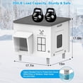 thumbnail image 3 of Indestructible Heated  House for Outside Winter, Heated Outdoor  House Weatherproof with Escape Door,  & Insulated Outdoor  Shelter for Feral Stray  Kitty. 17.7"x15"x17.5", 3 of 7