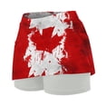 thumbnail image 4 of XIAONU Womens Maple Leaf Active Skort High Waist Side Pocket Sports Skirt Performance Casual Outdoor Golf skorts, 4 of 6