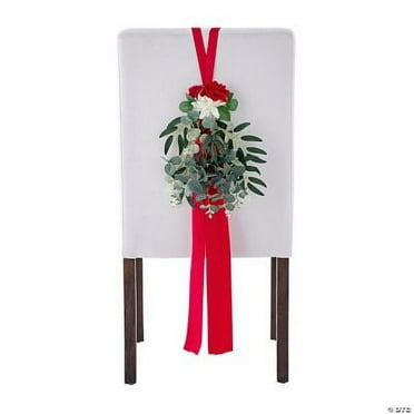 Burgundy Ribbon Chair Decoration, Party & Gift, Home Decor, 1 Piece