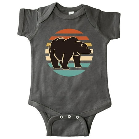 

Inktastic Bear Silhouette Retro Sunset Gift Baby Boy or Baby Girl Bodysuit