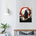 thumbnail image 3 of Nawypu Japanese Samurai Wall Art Samurai Pictures Wall Decor Armored Samurai painting Canvas Prints Bushido Inspirational Poster Artwork Modern Home Decor Framed for Bedroom Living 16x20in, 3 of 4