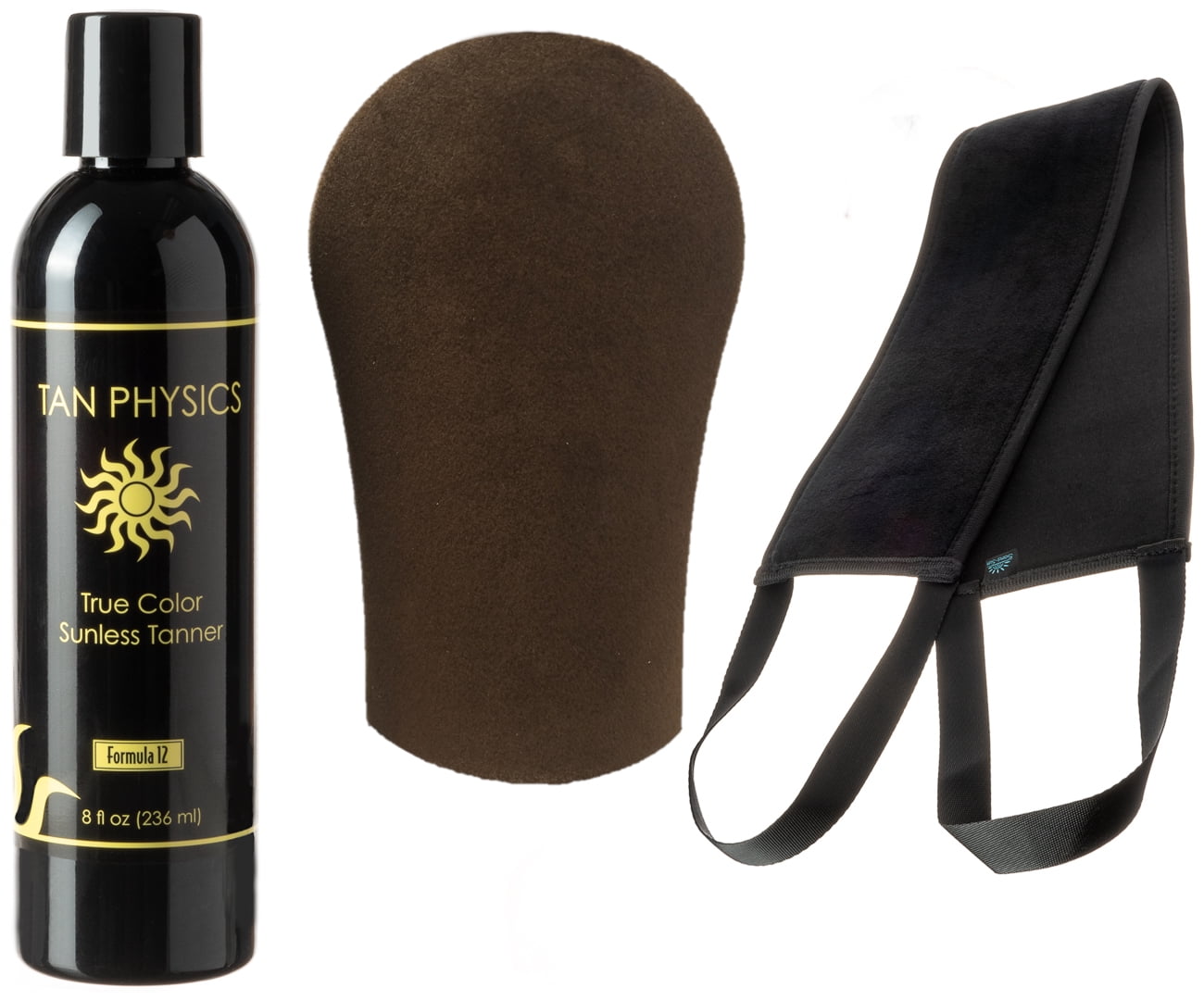 Tan Physics True Color Tanner 8 oz w/ FREE Tanning Mitt and Back Applicator by Sans-Sun
