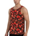 thumbnail image 2 of Easygdp Tomato Men's Tank Top, Sleeveless Muscle T Shirts, Breathable, Quick-Dry, Loose for Gym, Running, Fitness - Small, 2 of 9