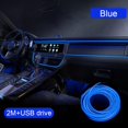 thumbnail image 1 of 2M LED Car Interior Atmosphere Light Auto Party Decor Colorful Lamp. Wire L0O5, 1 of 9