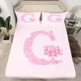 thumbnail image 2 of Castle Fairy Bowknot Alphabet G 4-Piece Full Size Sheets for Teens,Sparkling Glitter Bed Sheets,Personalized Initial Lightweight Sheet Sets,Lightweight Room Decor, 2 of 7