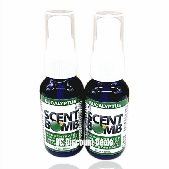 2 Eucalyptus Home Or Car Air Freshener Scent Bomb Highly Concentrated Two 1Oz