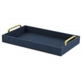 thumbnail image 2 of Navy Blue Linen and Wooden Tray, 2 of 5