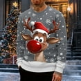 thumbnail image 2 of gcong Santa Christmas Sweaters for Men 2025 Funny Christmas Sweatshirts Crewneck 3D Printed Xmas Holiday Pullover Shirts for Couple, 2 of 5