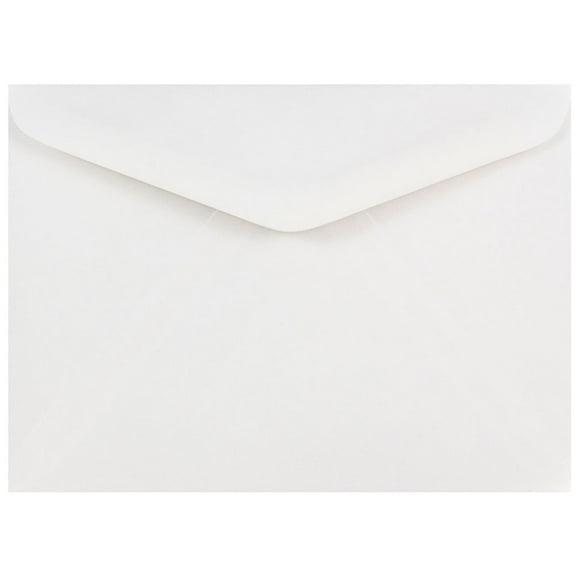 JAM Paper A7 Invitation Envelopes with V-Flap, 5 1/4 x 7 1/4, White, Bulk 1000/Carton