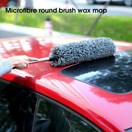 

NUZYZ Car Wax Mop Multifunctional Retractable Long Handle Absorbent Dual-purpose Dust Removal Microfiber Car Wash Mop Cleaning Brush Auto Parts for Vehicle