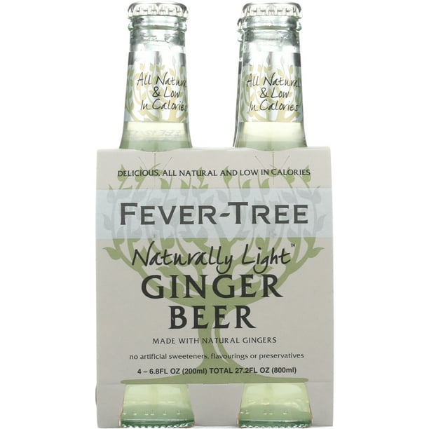 Fever Tree Soda 4pk Ginger Beer Light 6 8 Oz Walmart Com Walmart Com