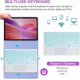thumbnail image 3 of Funda con Teclado Retroiluminado de 7 Colores con Mouse, Morado para Lenovo Tab 10.1" 2025, 3 of 7