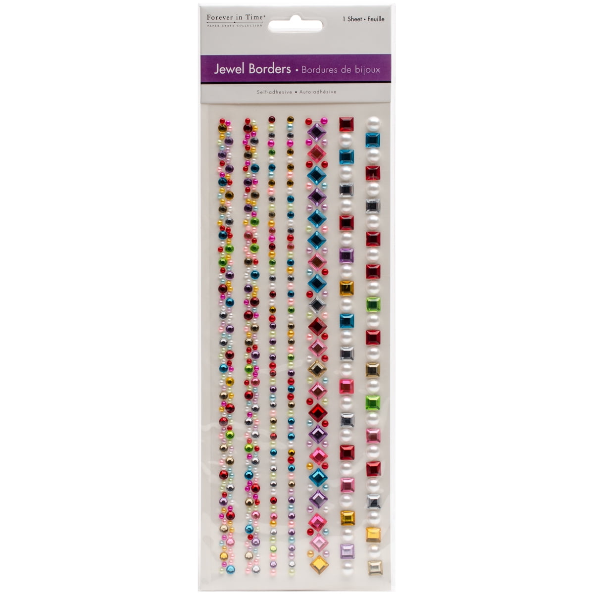 MultiCraft Jewel Border Stickers -Gem Medley - Walmart.com