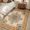 thumbnail image 6 of Burnt Orange Boho Washable Rug 4x6 Area Rug for Living Room Bedroom Non Slip Indoor Floor Rectangle Carpet Soft Low Pile Large Southwestern Ethnic Geometric Entryway Rugs for Dining Room Office Home, 6 of 9