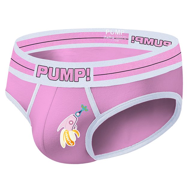 Pump! Calzoncillos De Hombre De Algodón Puro Entrepierna Doble Capa Cómodo Transpirable Impresión De Dibujos Animados Suave De Cintura Baja Ropa Interior Juvenilpangjing