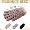 thumbnail image 3 of Women's Winter Gloves 2-Finger Touch Screen Warm Fleece Lined Knit Gloves Cold Weather Accessories, 3 of 9