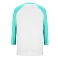 thumbnail image 5 of Blouses for Women Fashion,T-Shirts for Women,Fashion Women Patchwork 3/4 Sleeve T-Shirt Pullover V-Neck Top Shoulder Sleeve Blouse,Blouses for Women Casual, 5 of 7