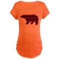 thumbnail image 1 of CafePress - Lumberjack Buffalo Plaid Bear Maternity T Shirt - Maternity Dark T-Shirt, 1 of 1