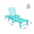 thumbnail image 2 of Dextrus Outdoor Chaise Lounge Chairs with Adjustable Backrest, Heavy Duty Hips Resin Patio Lounger with Wide Armrest and 350lbs Capacity, 2 of 7