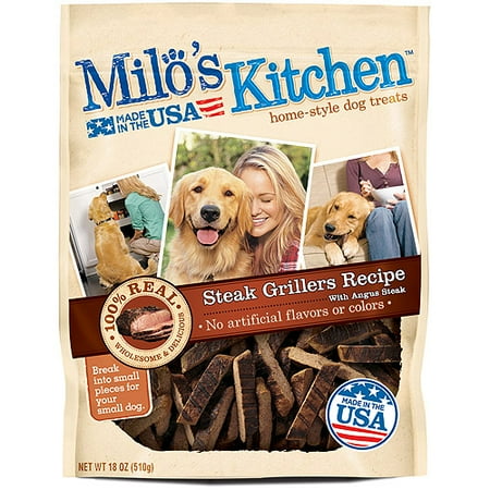 Milo's Kitchen Steak Grillers Beef Recipe With Angus Steak Dog Treats, 18 oz