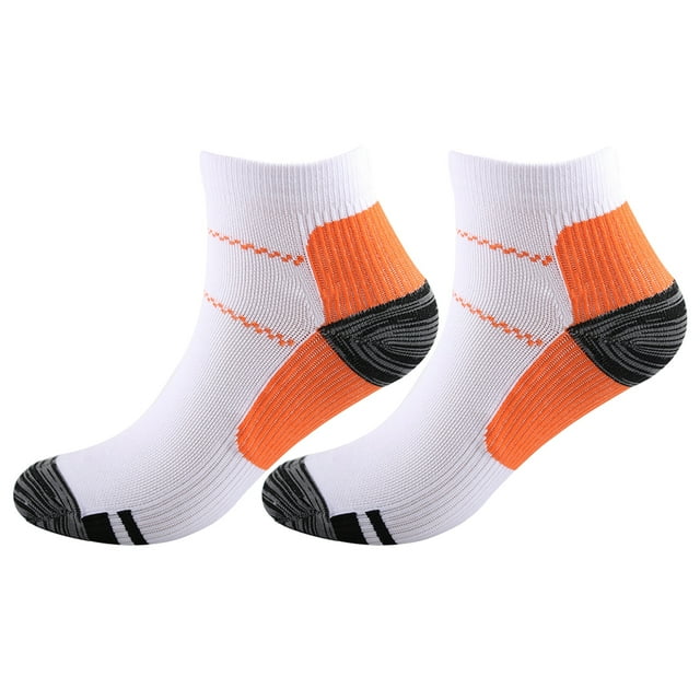 keepw 1/2/3/5 2piece Relieve Foot Fatigue Compression Socks For Greater Comfortable To Wear Ankles Socks orange L/XL 1 Pc
