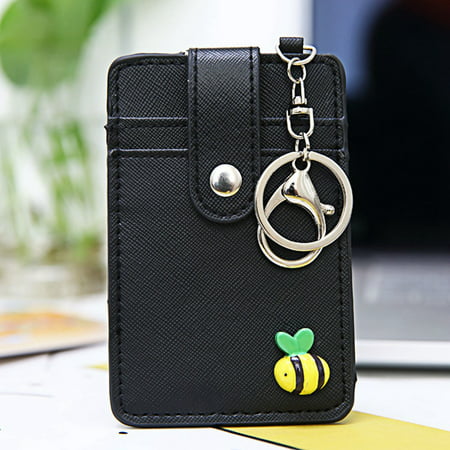 SHOPFIVE Women Men Pu Credit Card Case Holder Cartoon Bank Credit Card Bag Student Bus Card Id Card Holders Identity Badge Girl Cartoon Card Holder Key (Best Cards For Students With No Credit History)